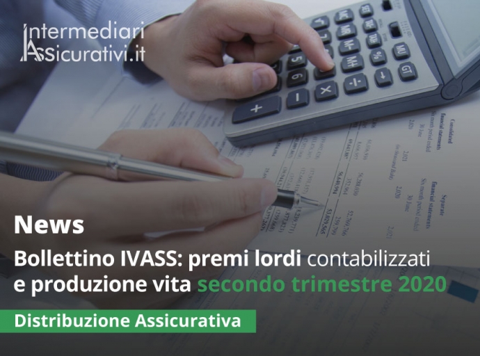 Bollettino IVASS: premi lordi contabilizzati e produzione vita secondo trimestre 2020
